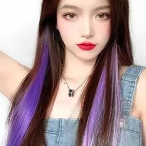 포인트브릿지헤어피스퍼플부분가발-WFLWIIN