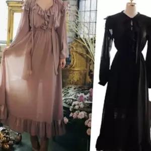 쉬폰 긴팔 원피스 마Dress 롱원피스