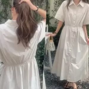 이쁘다요 카라 플레어 밴딩 원피스 셔츠