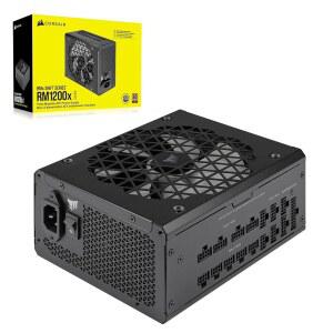 Corsair RM1200x 시프트 완전 모듈식 ATX 전원 공급 장치 - 측면 인터페이스 3.1 및 PCIe 5.1 준수 제로 RPM 팬 모드 105 C 등급 커패시터 80 플러스 골드 효율성 블랙