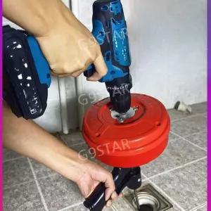 배관 청소기 화장실 관통기 뚫는 세트 전동 하수도 기계