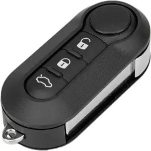키 포브 커버 쉘 케이스 교체 3 버튼 리모컨 - 2007-2020년 피아트 500L 500X 500X에 호환됨