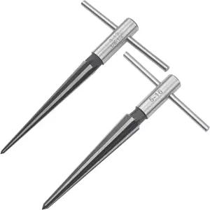 2Pcs Yootones 1/8 -1/2 3-13mm 및 브리지 핀 홀 핸드헬드 리머 T 핸들 테이퍼드 6 플룻 챔퍼 리밍 목공