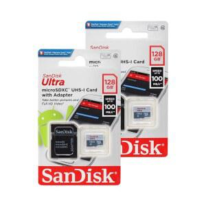 샌디스크 128GB X2(256GB) MICROSD HC 울트라 UHS-1 메모리 카드 h16