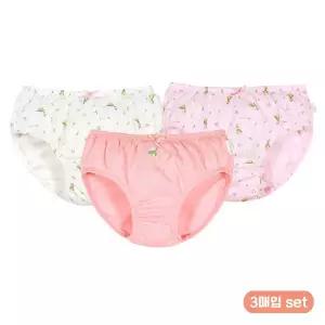 [하프클럽/바풀]바풀 PL SS38-114 아동팬티 순면 유아 여아 팬티 삼각 3매입 세트