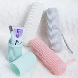 여행용 칫솔통 (색상랜덤) 여행 칫솔케이스 휴대용고리 휴대용 파스텔