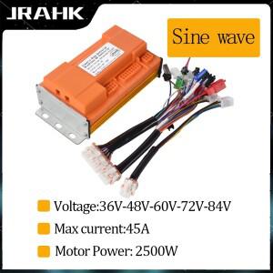 JRAHK 전기 자전거 브러시리스 DC 컨트롤러  36V-84V  48V 2500W 사인파 72V 3000W  스쿠터 액세서리