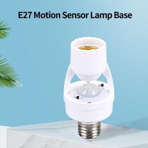 모션 센서가있는 스마트 Led 전구 홀더 E27 E26 AC 85-265V 소켓 램프베이스 어댑터 변환기 PIR 인간 유도