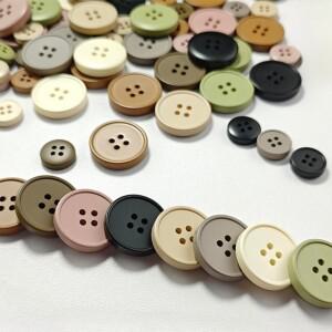 10개입 15mm 컬러풀 레진 4홀 버튼 라운드 포아이 핸드메이드 DIY 액세서리 스웨터 코트 정장용