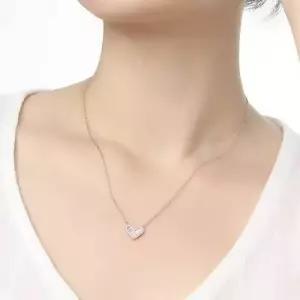 기념일선물 하트 도금 목걸이 포함 쇼핑백 18k