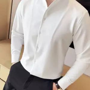 남성린넨셔츠 슬림핏 남자 얼 남성 셔츠 남방 차이나