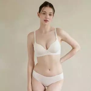 [NS홈쇼핑][Wonderbra] 일체형 볼륨 몰드 노와이어 브라팬티 2종세트 오트밀 WBW3O02D_T..[36001446]