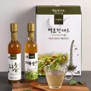 와송와개복숭아를500일이상항아리발효한발효청세트/농축/고급/과즙/과일/선물/음료/맛있는/명절/발효/차