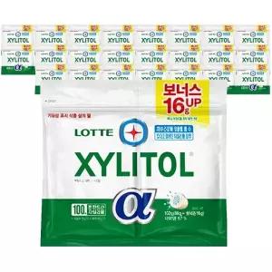 롯데 자일리톨 껌 알파 오리지날 리필 102g x 24개(1box)