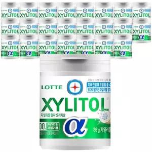 롯데 자일리톨 껌 알파 오리지날 용기 86g x 24개(1box)