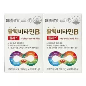 종근당건강 활력비타민B 플러스 60정 2세트