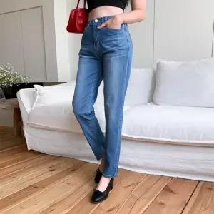 옷자락 여자 데일리 캐주얼 슬림핏 스트레이트 데님 청바지