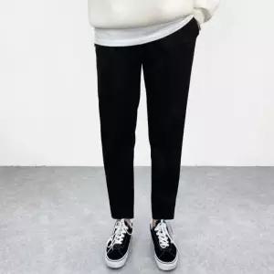 [엠클로]남자 빅사이즈 무지 기본 스판 밴딩 9부 슬랙스 바지 5컬러 4XL