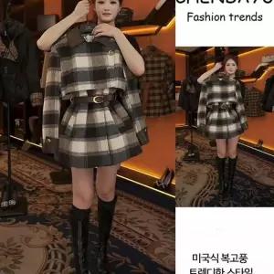 여성하프 코트 겨울 하프 반코트 아우터 캐주얼 루즈핏 여성