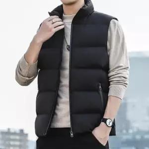 고품질 남성 베이직 패딩 조끼 베스트 캐주얼 겨울 아우터 (WD1C431)