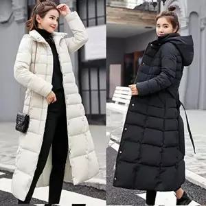 여자 아우터 롱패딩 퍼 후드 탈부착 데일리 점퍼-WD5C806