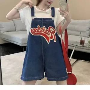 끈길이 발랄한 오피스룩 하객룩 멜빵바지 포인트 여름-WD62FC3