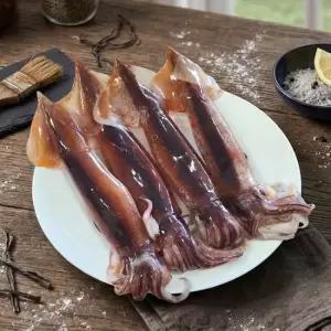 제주특선 손질 초코 오징어 2kg (1kgx2팩/팩당3~4마리) 뼈/내장제거