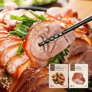 한국민속촌 한돈 앞다리 순살 족발 150g x 4팩 + 양념 돼지꼬리 230g x 2팩