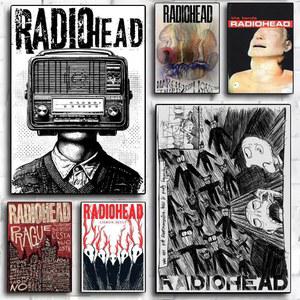 암막포스터 밴드 Radiohead 앨범 포스터 장식 예술 벽화