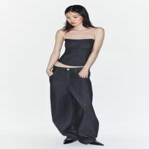 zara 자라 TRF 오프숄더 데님 탑 - 다크 인디고1300/260/443134944