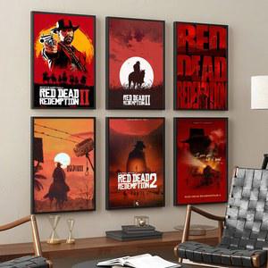 암막포스터 게임 TV Red Dead Redemption 좋은 품질의 포스터 방수 종이 스티커 커피 하우스