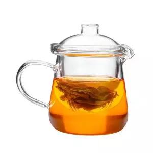 TBZ 뚜껑있는 루이스 유리 차포트 450ml 차여과기 차물병 WFNNMF2