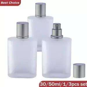 30/50ml 빈 젖빛 유리 병 분무기 리필 가능 미세 안개