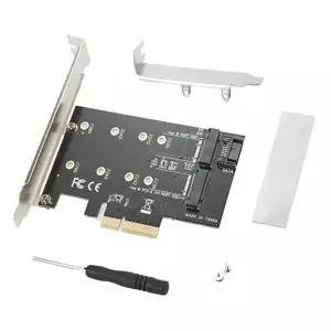 [셀러허브]Coms PCI E press 변환 어댑터 NGFF SSD to PCI E KEY B M SATA 변환 카드 M.2 S (S11201429)