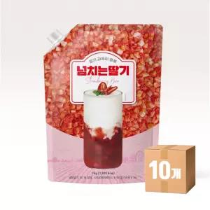 네이쳐티 넘치는 딸기 라떼 베이스 과일청 1kg 1박스 10개