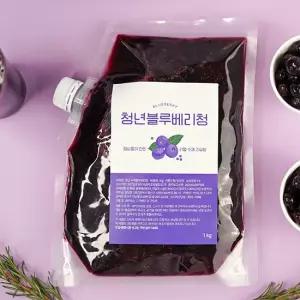 달콤한 리얼 수제 청년과일청 블루베리청 500g