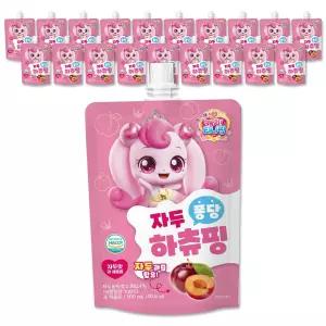 캐치티니핑 퐁당 아기 어린이 캐릭터 음료수 과채음료 100ml 자두맛 20개