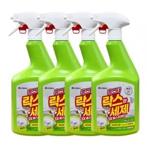 엘지생활건강 홈스타 락스와세제 3X 폼스프레이 후레쉬향 900ml 4개 / 욕실청소 세정제