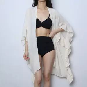 비치 시스루 프릴 로브 가디건()