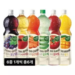자연은 6종 1.5L x 6페트 / 포도 사과 당근 알로에 토마토 망고
