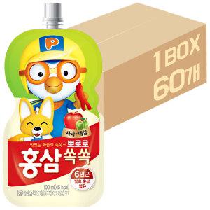 팔도 뽀로로 홍삼쏙쏙 사과 매실 100ml x 60개 / 음료수 어린이음료