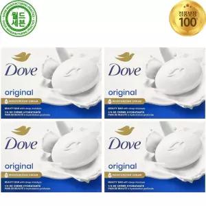 도브 뷰티 바 솝 딥 모이스처 오리지널 비누 4개 각 106g Original Deep Moisture Bar Soap