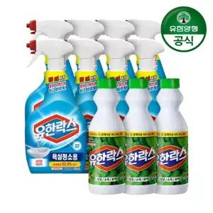 유한락스 욕실청소용 650ml 8개+후레쉬 500ml 3개