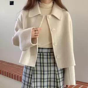 [페이릿] 메빈 크롭 울 하프코트 자켓