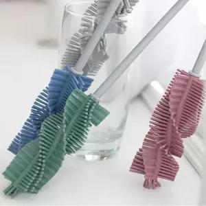 (그린 1개) 다용도 파스텔 실리콘 오일병솔/텀블러/세척솔/세정/컵수세미/컵솔/학교/식당/병솔/물병솔/주방