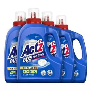 액츠 퍼펙트 베이킹소다 액상세제 본품 3.5L 4개
