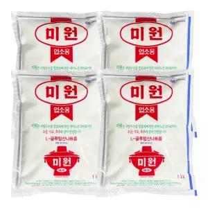 대상 청정원 미원 업소용 1kg 4개 / 대용량 조미료