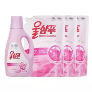 애경 울샴푸 오리지널 용기 1L + 오리지널 리필 1.4L x3