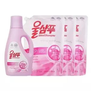 애경 울샴푸 오리지널 용기 1L + 오리지널 리필 1.4L x3