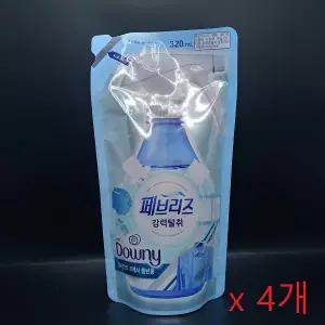 페브리즈 섬유탈취제 실내건조 프레시클린향 리필 320ml x 4개